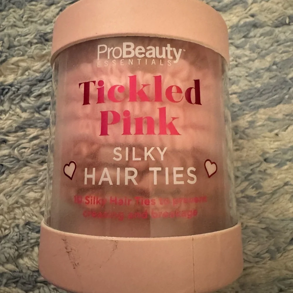 Tickled Pink Silky Hair Ties